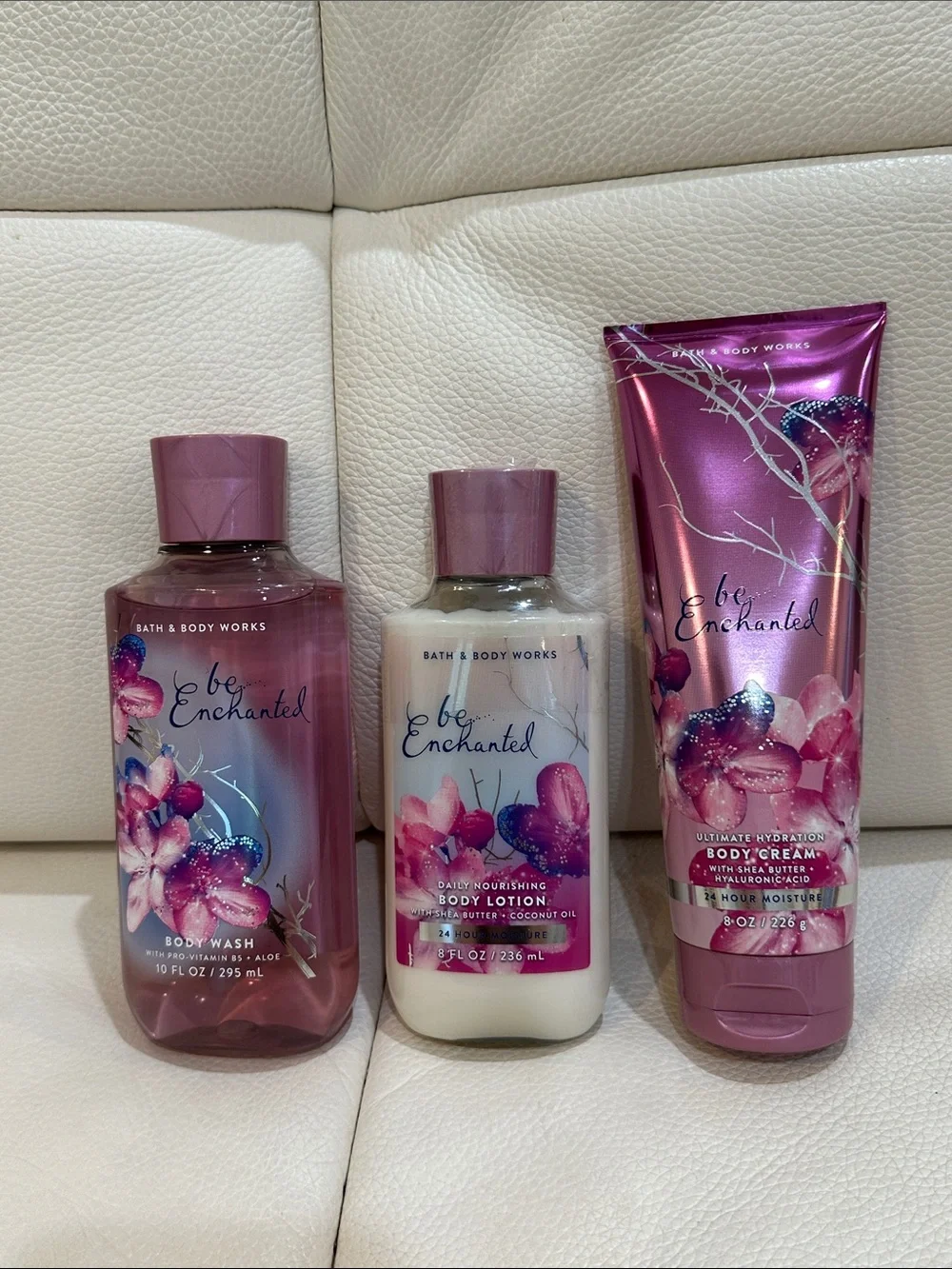 Bath & Body Works Be Enchanted Body Wash , Lotion and Cream 3 Pieces Set